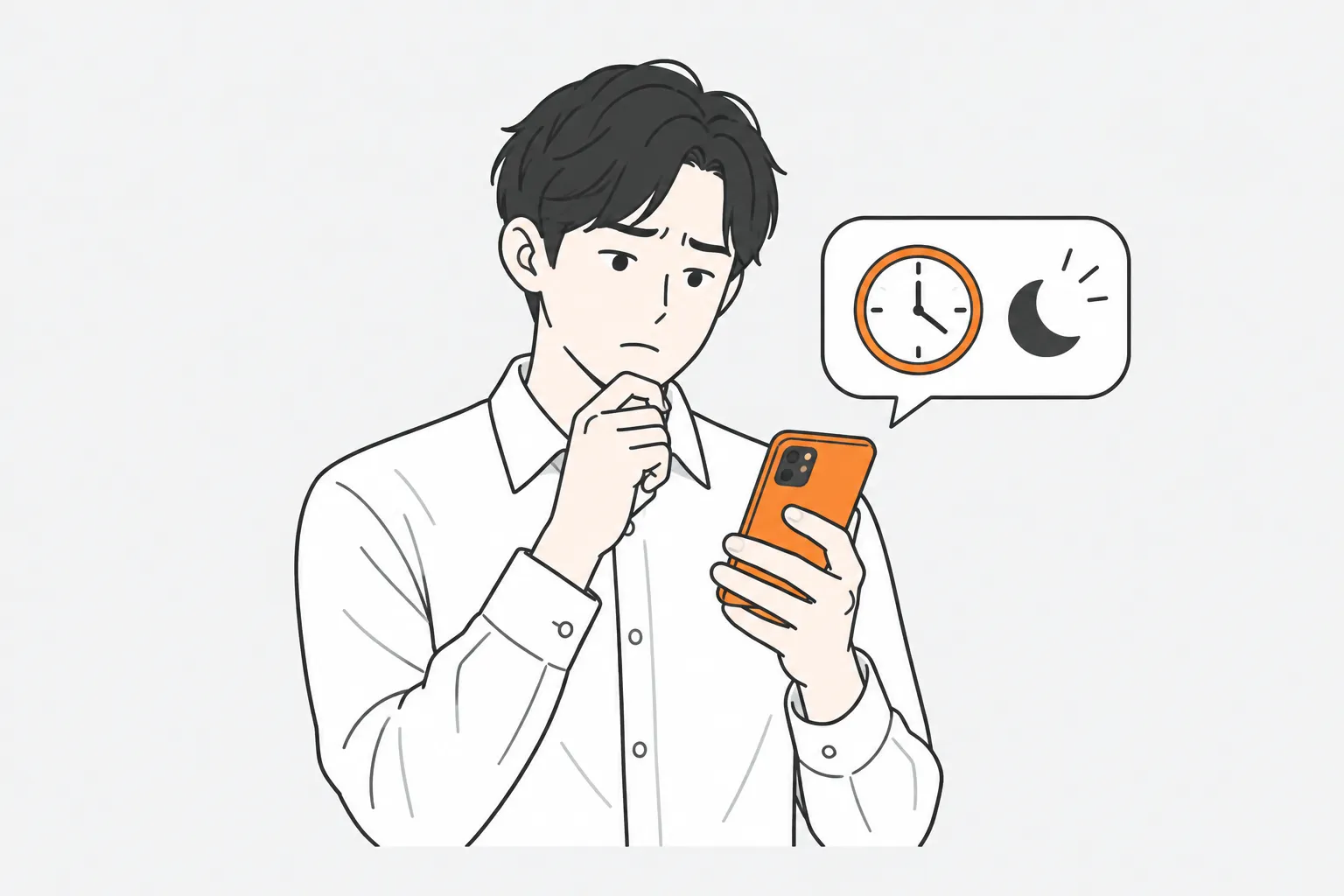 スマートフォンで応募先の評判を確認する求職者